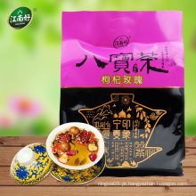 Chá de flores ervas chinesas contém principalmente rosebud e goji berry